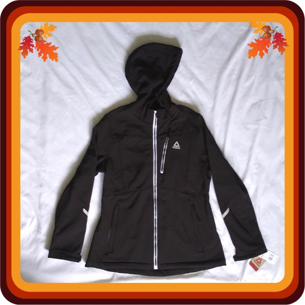 NWT Reebok Softshell Hooded Mid Weight Active Coat